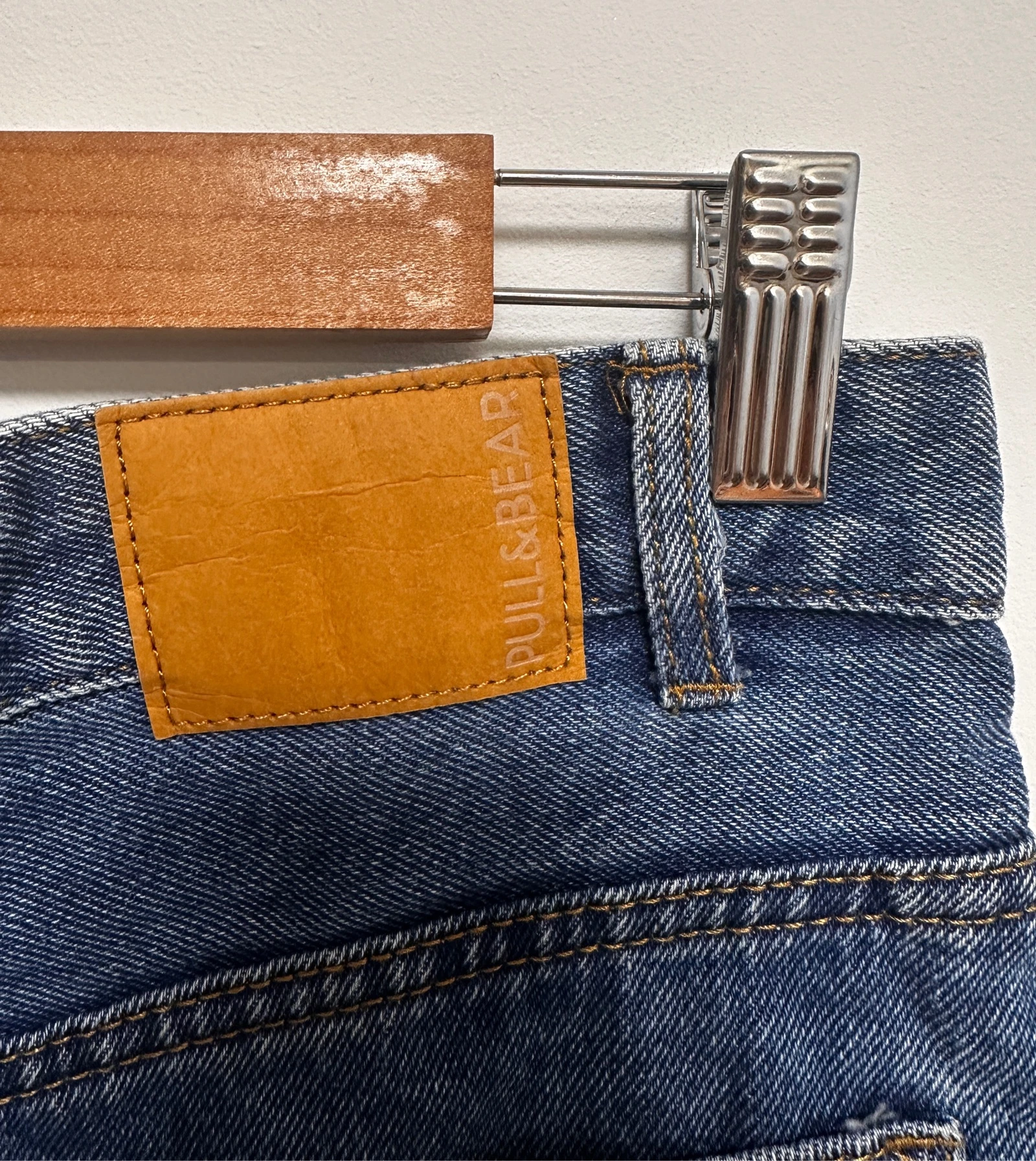 Pull&Bear Hoge-Taille Knopop Denim Mini Rok | Maat M – photo 5